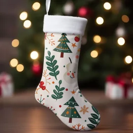 Kerstsokkenpaneel in Dun Vilt Mod.38 - EN 71-3 Certificaat