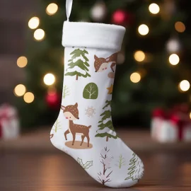 Christmas Stocking Panel In soft felt Mod.38 - EN 71-3 Certificate