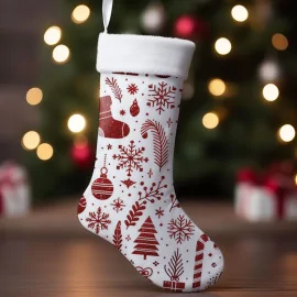 Christmas Stocking Panel In soft felt Mod.38 - EN 71-3 Certificate