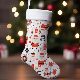 Kerstsokkenpaneel in Dun Vilt Mod.38 - EN 71-3 Certificaat