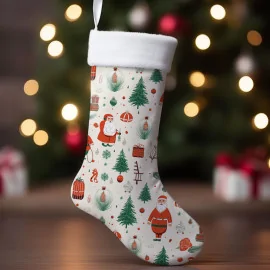Christmas Stocking Panel In soft felt Mod.38 - EN 71-3 Certificate