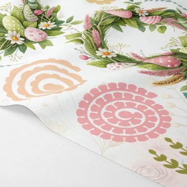 Guirnalda de flores y hojas de pascua mod. 5 - fieltro fino panel a cortar y ensamblar 2