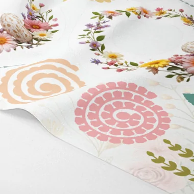 Guirnalda de flores y hojas de pascua mod. 6 - fieltro fino panel a cortar y ensamblar 2