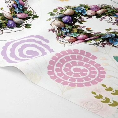 Guirnalda de flores y hojas de pascua mod. 12 - fieltro fino panel para cortar y ensamblar 2