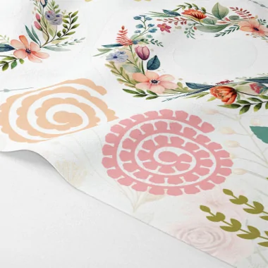 Guirnalda de flores y hojas mod. 20 - fieltro fino panel para cortar y ensamblar 2