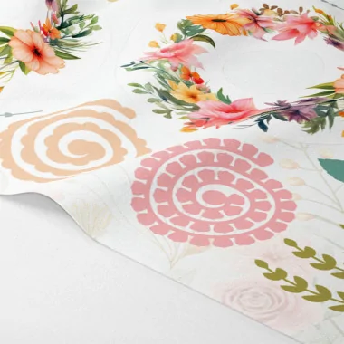 Guirnalda de flores y hojas mod. 24 - fieltro fino panel para cortar y ensamblar 2
