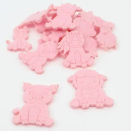 Set sagome in feltro con incisione – animali della fattoria (30 pezzi)|IDEEINFELTRO.COM