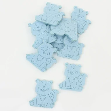 Eekhoorn vilt silhouetten met gravure – set van 30 stuks