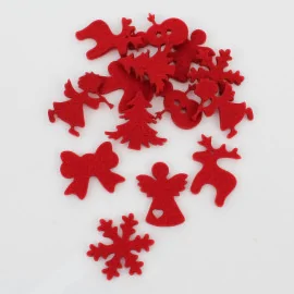 Christmas mix felt silhouettes kit - custom size & color (30 pieces)