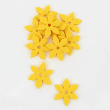 Spaarset 40 Bloemen 6 Bloemblaadjes In Vilt En Dun Vilt|IDEEINFELTRO.COM