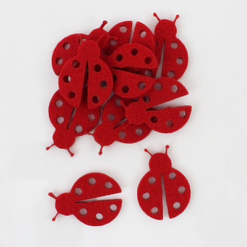 Savings Kit 40 Ladybugs In felt - Choice Of Size