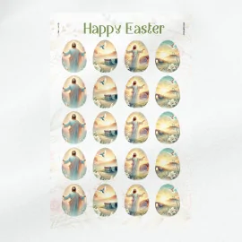 Pannello pasqua in pannolenci "happy easter" modello 99 - resurrezione|IDEEINFELTRO.COM