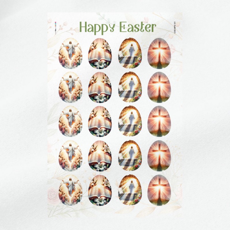 Pascua en fieltro fino "felices pascuas" modelo 101 - resurrección