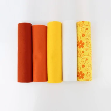 Dun Vilt 20X30 cm Mix - Krullende Bloemen Lichtblauw Spaarpakket 10 Vellen|IDEEINFELTRO.COM