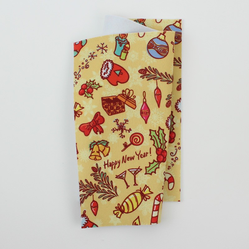 Pannolenci 20x30 cm happy new year kit risparmio natale 10 fogli|IDEEINFELTRO.COM