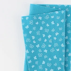 Tissu Feutre Mix - Papillon Bleu Clair Kit d’Économies 5 Rouleaux|IDEEINFELTRO.COM