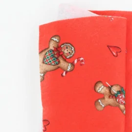 Weihnachten BedruckteFilzstoff 50X80 cm Kleiner Mann - Rot