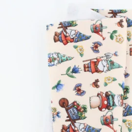Weihnachten BedruckteFilzstoff 50X80 cm Gnometti - Creme