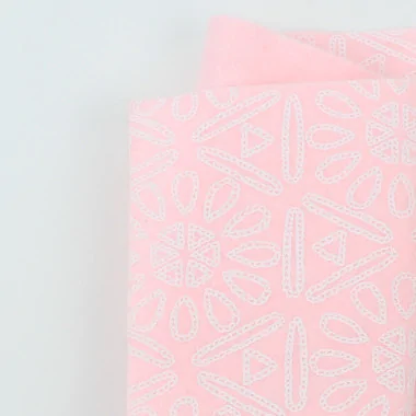 Soft Felt Printed 50X90 cm Azteca - Baby Pink