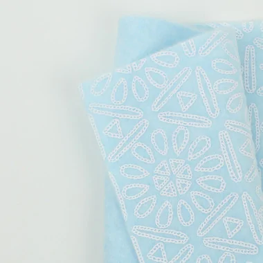Tissu feutrine Imprimé 50X90 cm Azteca - bleu clair