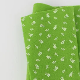 Fetru Moale Imprimat 50X90 cm Flori cu tulpină - Verde măr