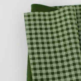 Tissu feutrine Carrés imprimés 50X90 cm - vert olive