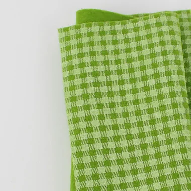 Fetru Moale Imprimat 50X90 cm Carouri - Verde Apple