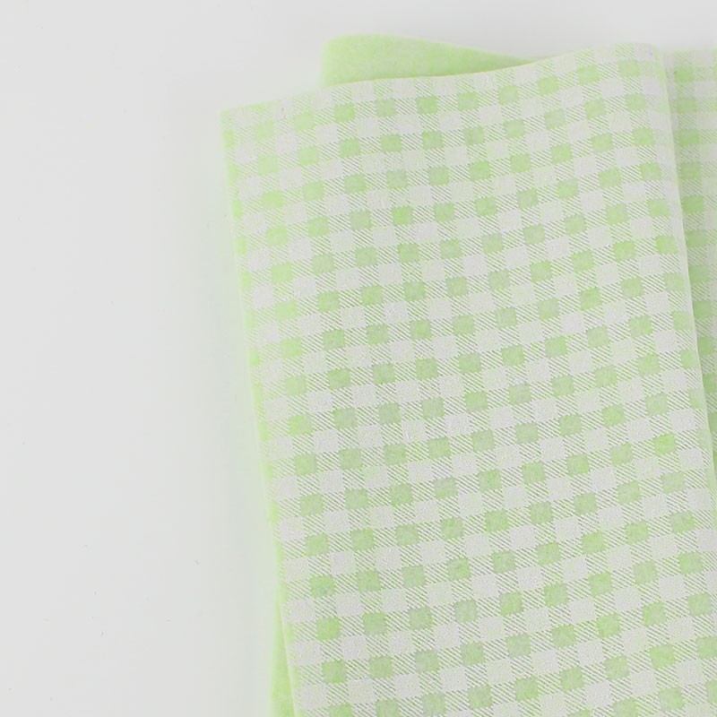 Tissu feutrine Imprimé 50X90 cm À carreaux - Vert pastel