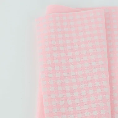 Fetru Moale Imprimat 50X90 cm Carouri - Baby Pink