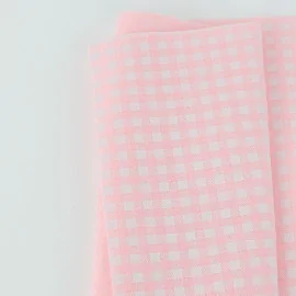 Filzstoff Bedruckt 50X90 cm kariert - Baby Pink