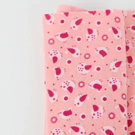 Soft Felt Printed 50X90 cm Birds - Pink