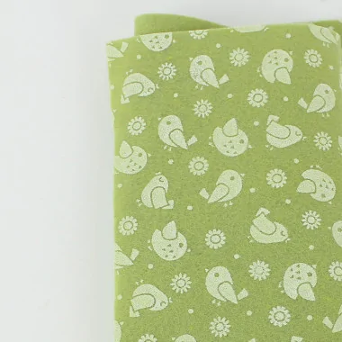 Pannolenci Stampato 50X90 Cm Uccellini - Verde Pistacchio