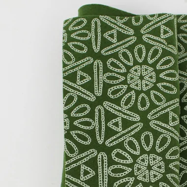 Pannolenci Stampato 50X90 Cm Azteca - Verde Oliva