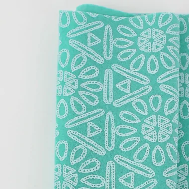 Dun Vilt Bedrukt 50X90 cm Azteca - Tiffany Groen