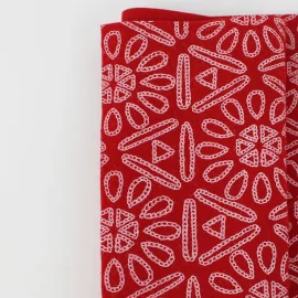 Tela De Fieltro Impreso 50X90 cm Azteca - Rojo