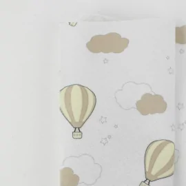 Filzstoff Bedruckte 50X80 cm Heißluftballons - Weiß