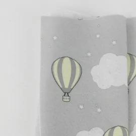 Pannolenci stampato 50x80 cm mongolfiere - grigio|IDEEINFELTRO.COM