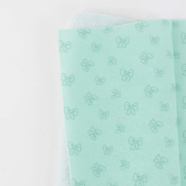Tissu feutrine Noeuds imprimés 50X80 cm - Sarcelle