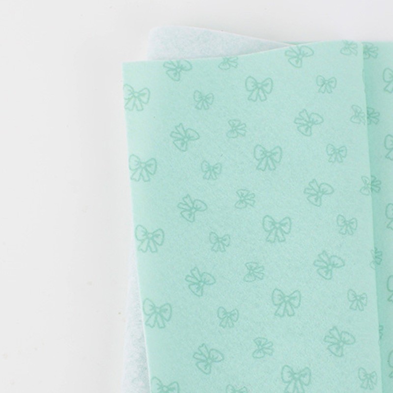 Tissu feutrine Noeuds imprimés 50X80 cm - Sarcelle