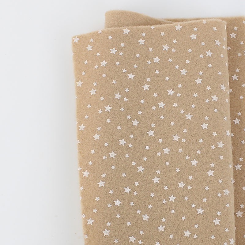 Dun Vilt Bedrukte 50X90 cm sterren - Beige