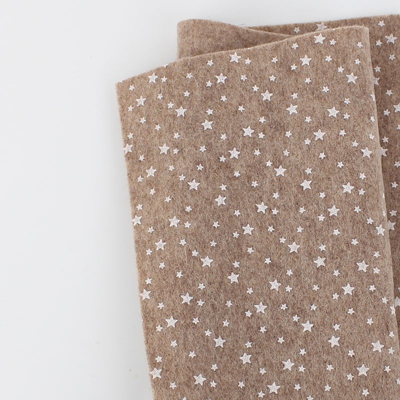 Filzstoff Bedruckte Sterne 50X90 cm - Dove Grey