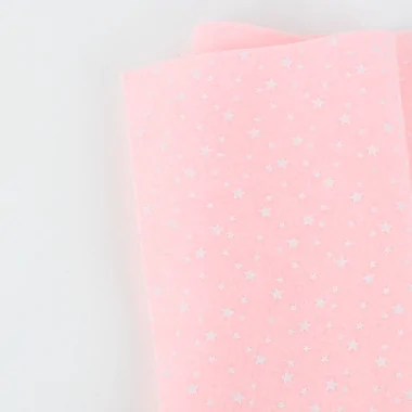 Pannolenci Stampato 50X90 Cm Stelline -  Rosa Baby