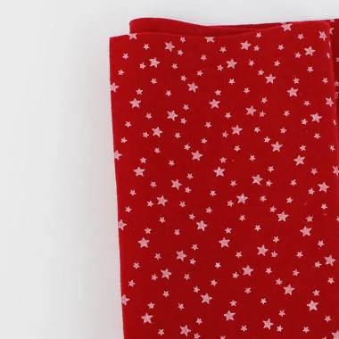 Pannolenci Stampato 50X90 Cm Stelline -  Rosso