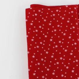 Tela De Fieltro Estrellas Impresas 50X90 cm - Rojo