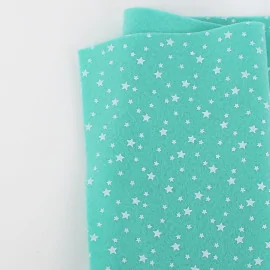 Filzstoff Bedruckte Sterne 50X90 cm - Tiffany Green