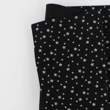 Tela De Fieltro Estrellas Impresas 50X90 cm - Negro