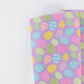 Soft felt printed easter eggs 50x90 cm - lilac