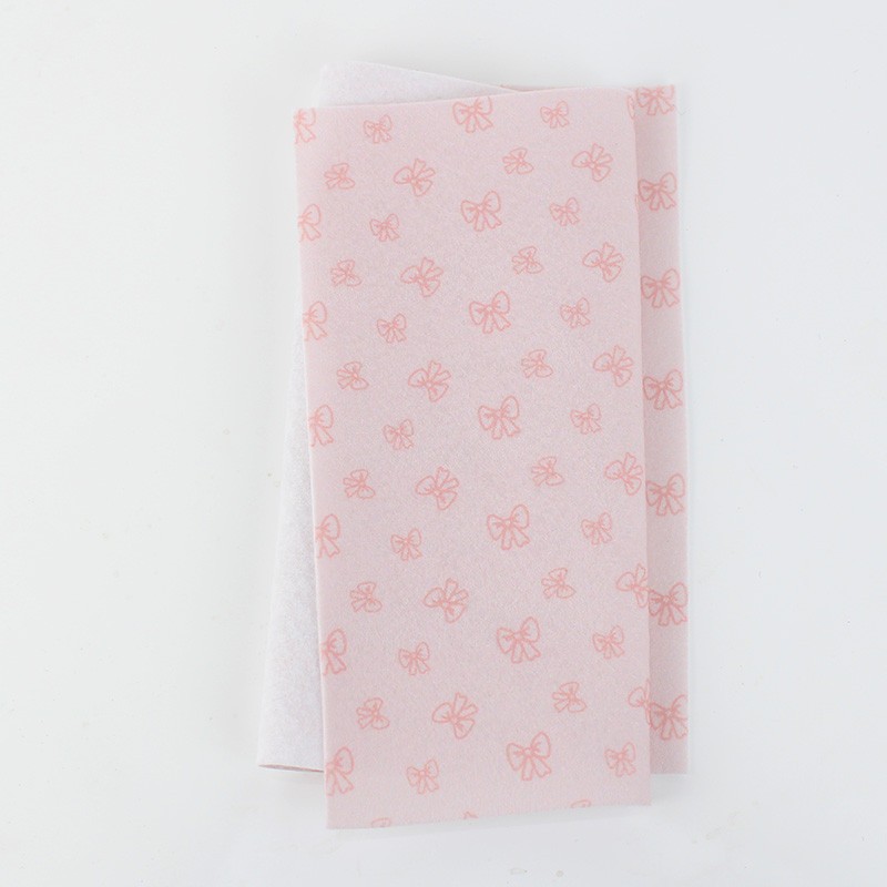 Filzstoff Bedruckte Schleifen 20X30 cm - Hellrosa