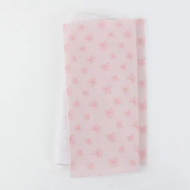 Tissu feutrine Noeuds imprimés 20X30 cm - Rose Clair