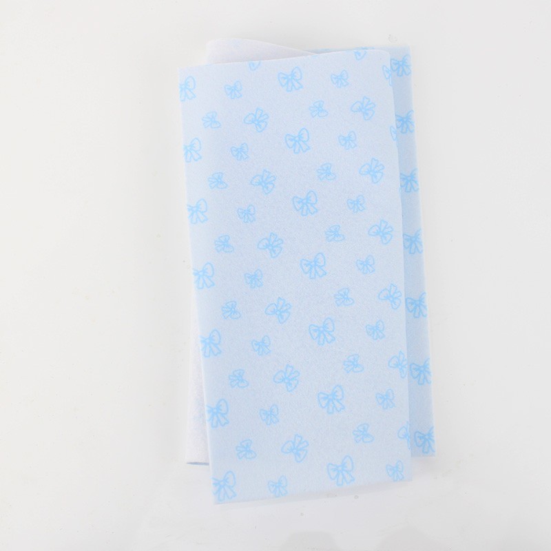 Tela De Fieltro Lazos Estampados 20X30 cm - Azul Claro
